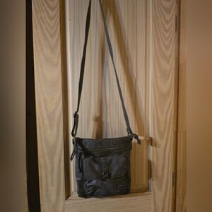 Dark grey crossbody purse